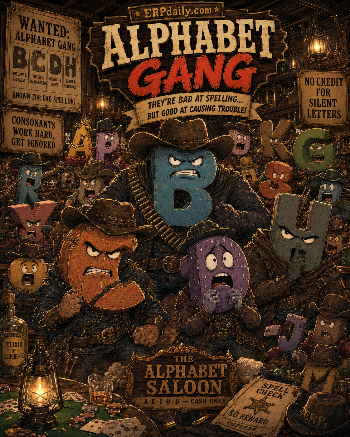 Alphabet Gang character poster.