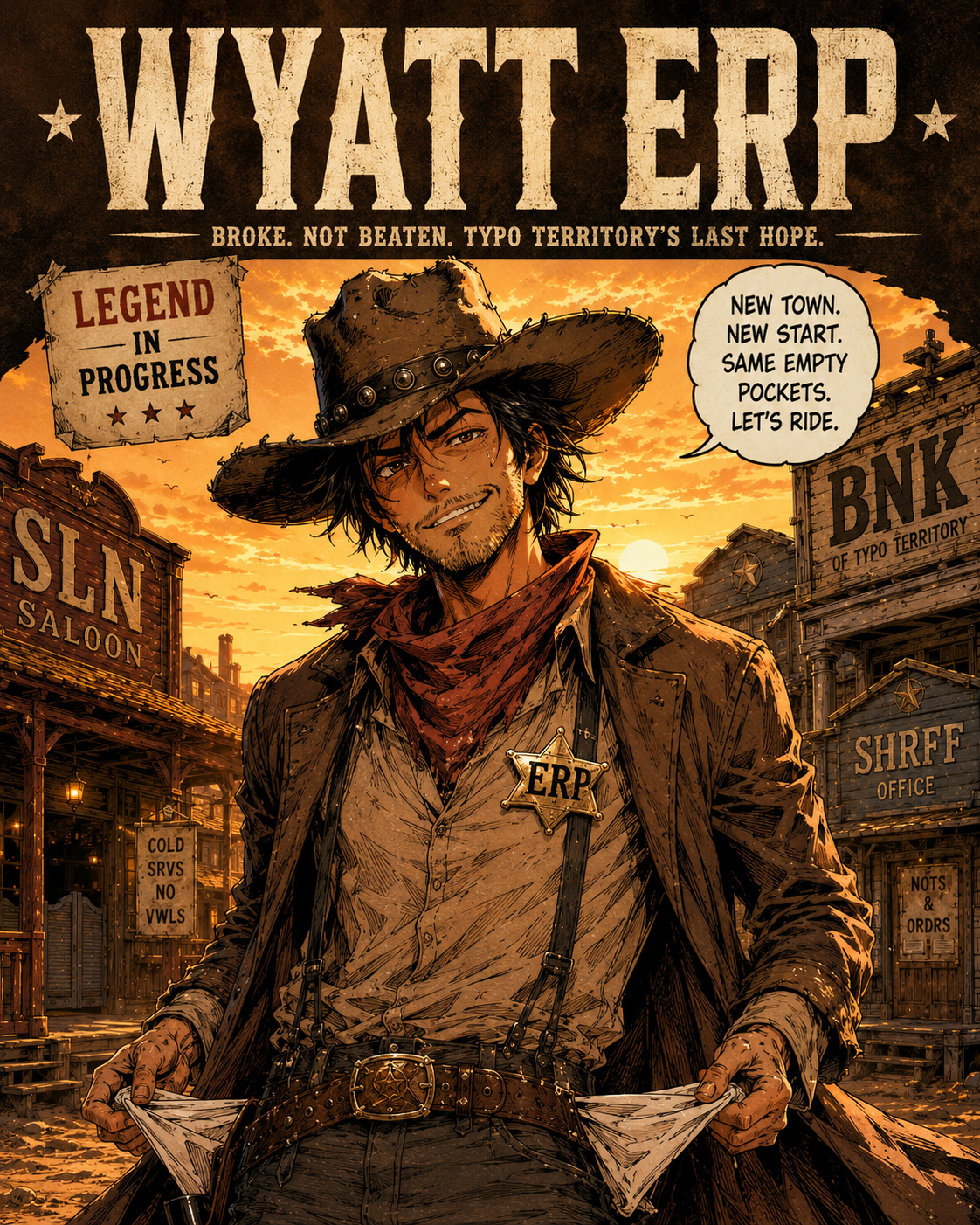 Wyatt Erp character poster.